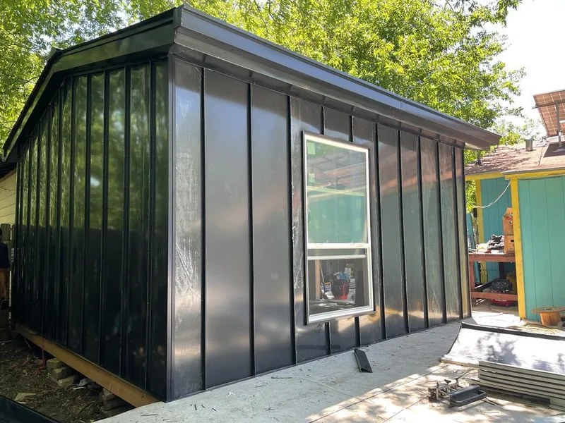 Black standing seam metal wall panels for Metal Roof Installation in Gold River